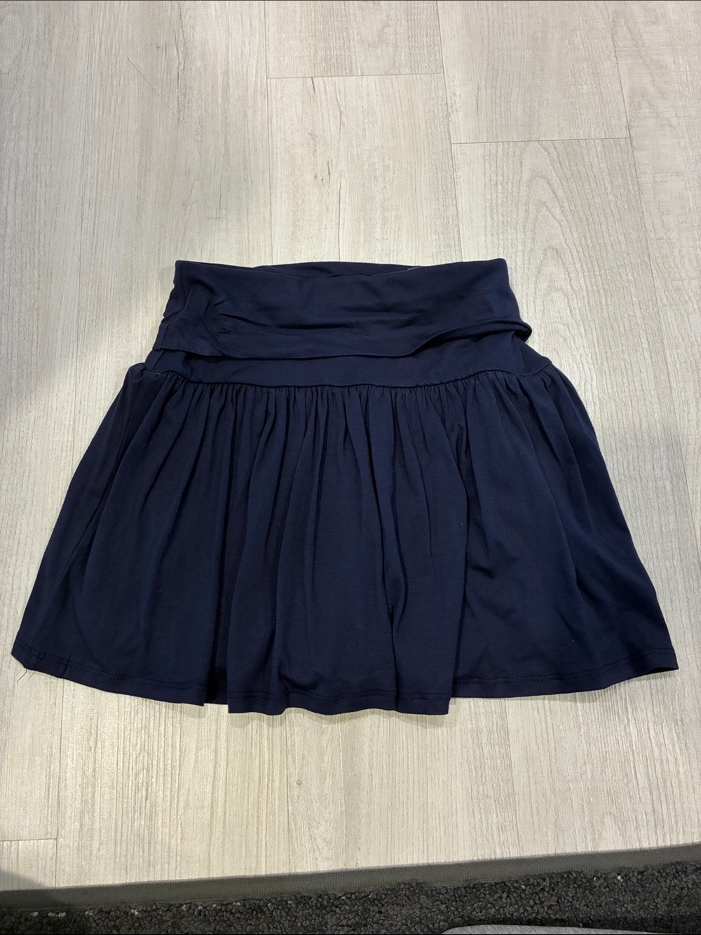 Women's Fold-Over Waist Circle Skirt in Navy